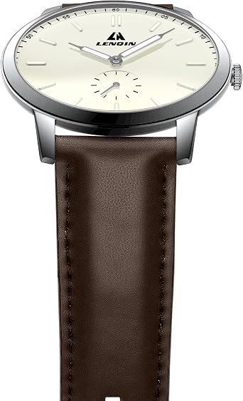 LN LENQIN Uhren Herren Herren Uhr 30M wasserdichte Armbanduhr Analog Quarzuhr Mode Casual Designer Uhr für Männer Lederband
