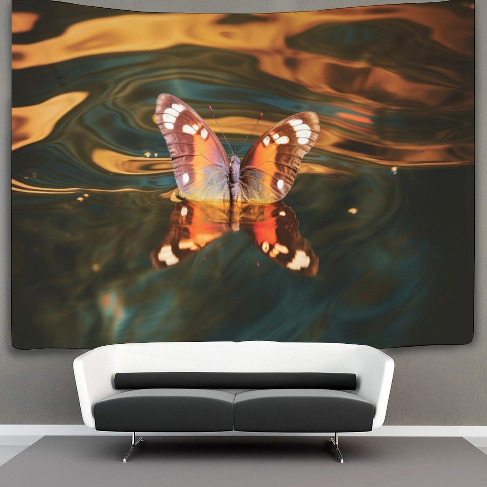 kaiyun Butterfly Tapestry Wall Hanging, for Bedroom Decor Birthday Party Celebration Or Garden Backdrop 130cmx150cm
