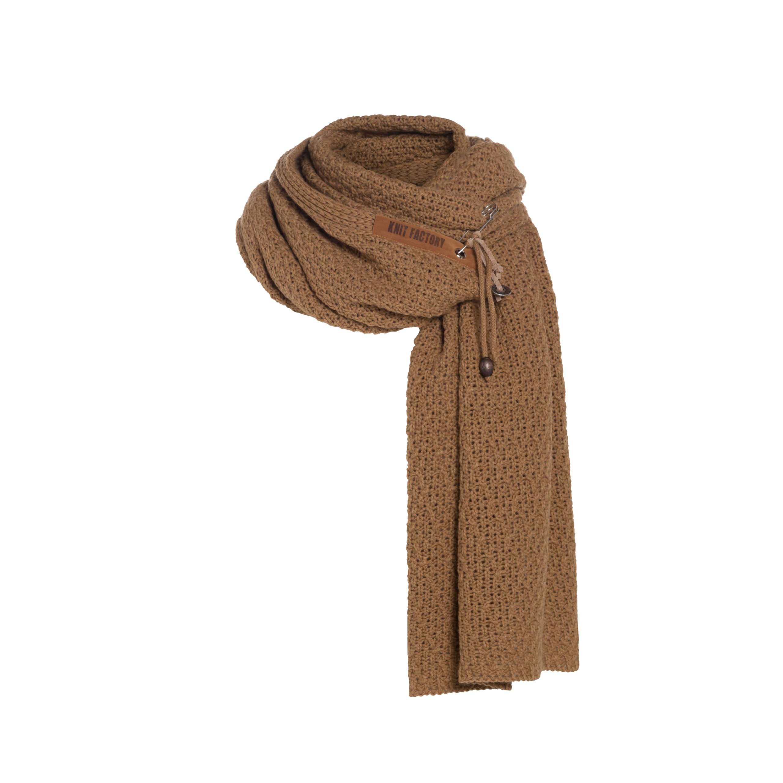 KNIT FACTORY - Luna Schal - Strickschal Für Damen und Herren - XL Schal mit Wolle - 200 x 50 cm - Hochwertige Qualität