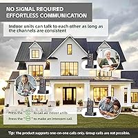 Vista 6 de Intercomunicador bidireccional en tiempo real, intercomunicadores inalámbricos para el hogar de 4900 pies de largo alcance, sistema de comunicación