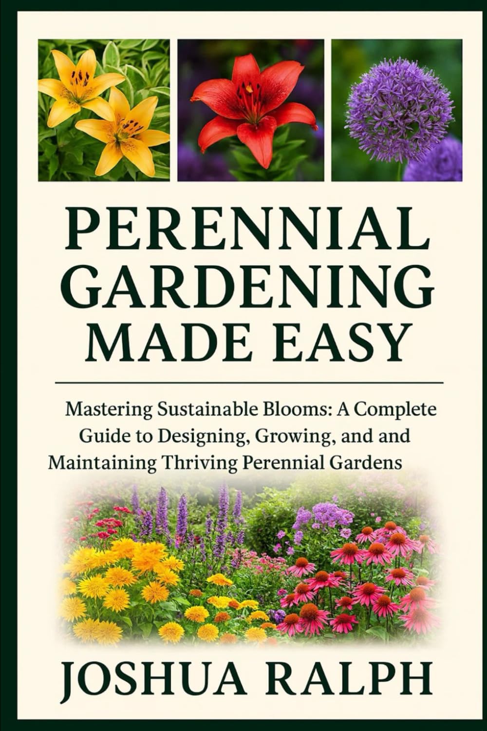 PERENNIAL GARDENING MADE EASY: Mastering Sustainable Blooms: A Complete Guide to Designing, Growing, and Maintaining Thriving Perennial Gardens
