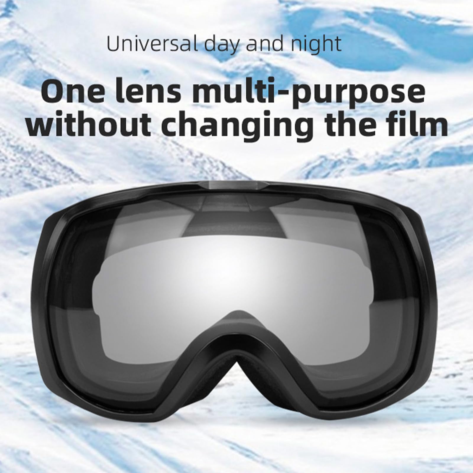 Lunettes de ski résistantes à la buée et confortables à porter pour homme et femme - Pour le ski, le snowboard, le cyclisme, le sport de plein air, la moto, le ski