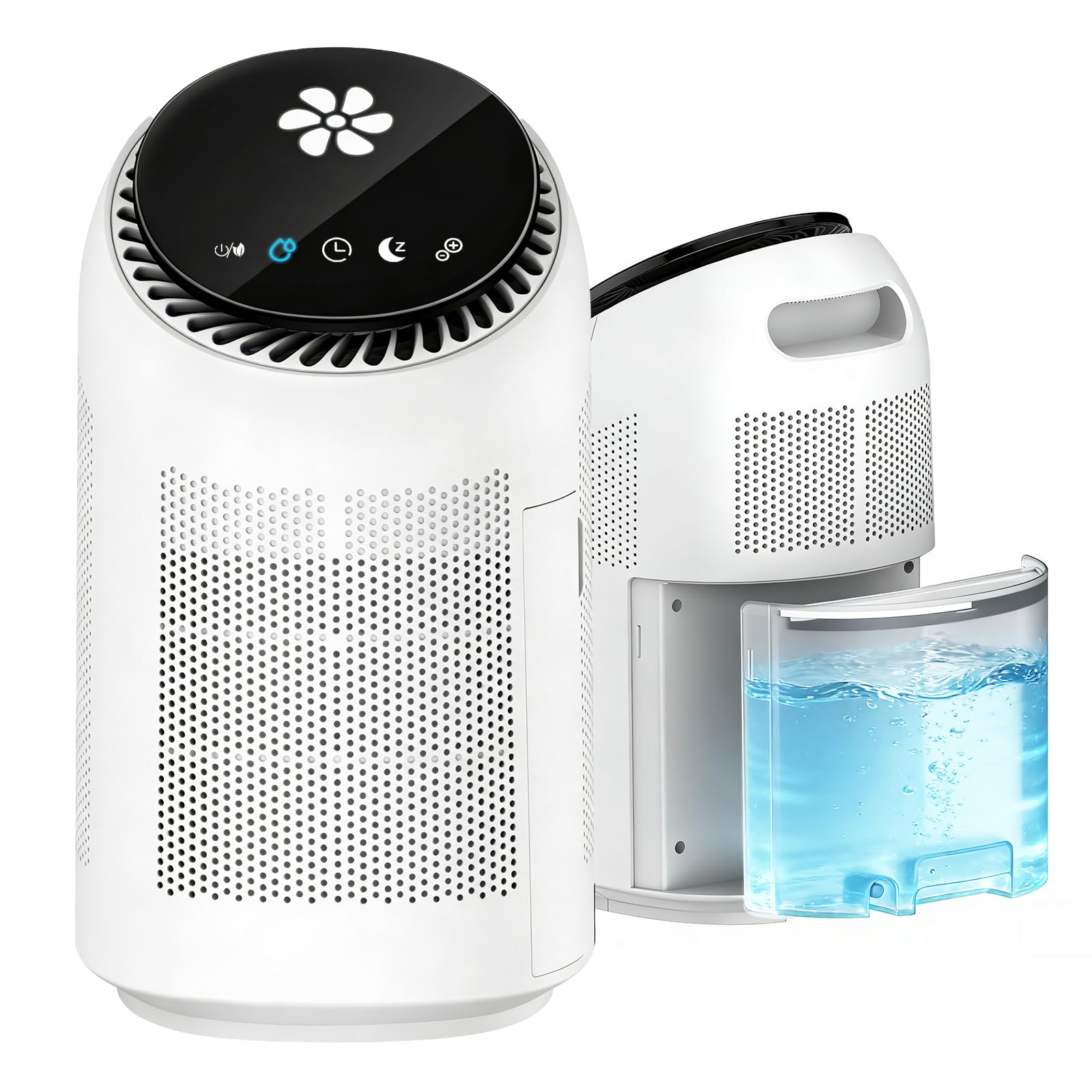 Lofamy 小型除湿機 空気清浄機能付き2200ml大容量水タンク Amazon | 除湿機 小型 【除湿+空気清浄 2in1】一日1000ml除湿700ml大