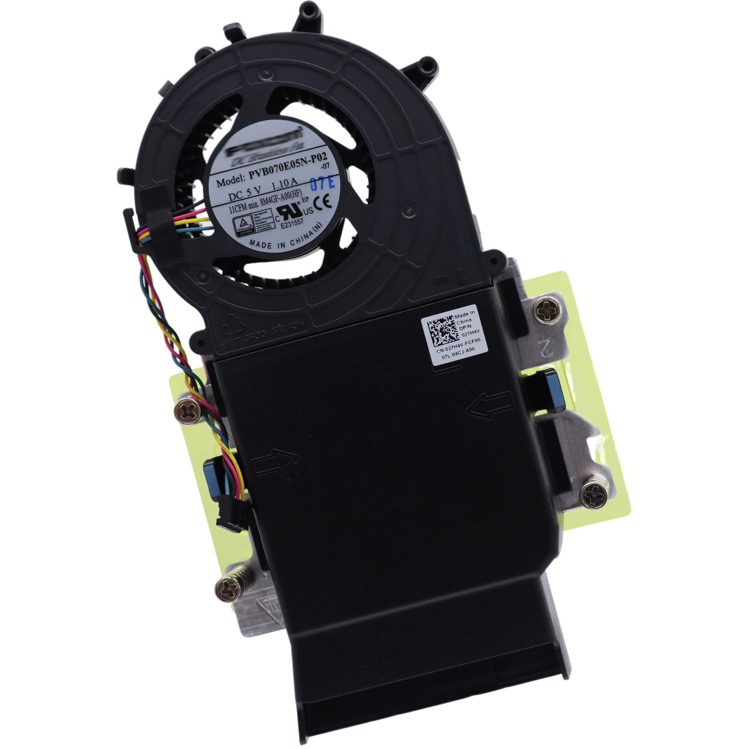 PartEGG CPU Cooling Heatsink Fan Assembly 27H4V 027H4V Replacement for Dell Optiplex 5070 7070 7060 5060 3070 3050 9020 Micro MFF, Black
