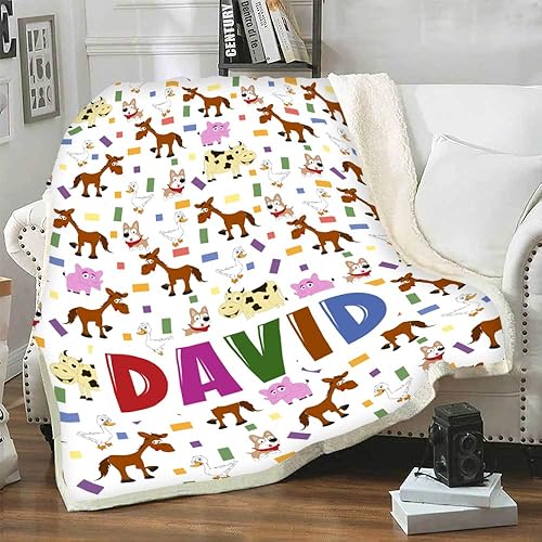 Miniatura 4 de Manta con nombre personalizado para niños, niños, niñas, regalo de familia, amigos, familiares para cumpleaños, día del niño, Navidad, manta con