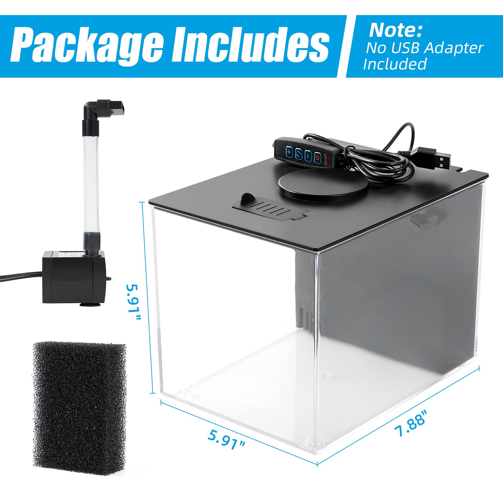 AQUANEAT 1 Gallon Betta Fish Tank Kit -5