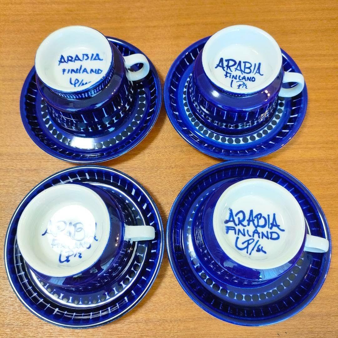 Amazon | アラビア バレンシア カップ＆ソーサー 4客セット ブルー