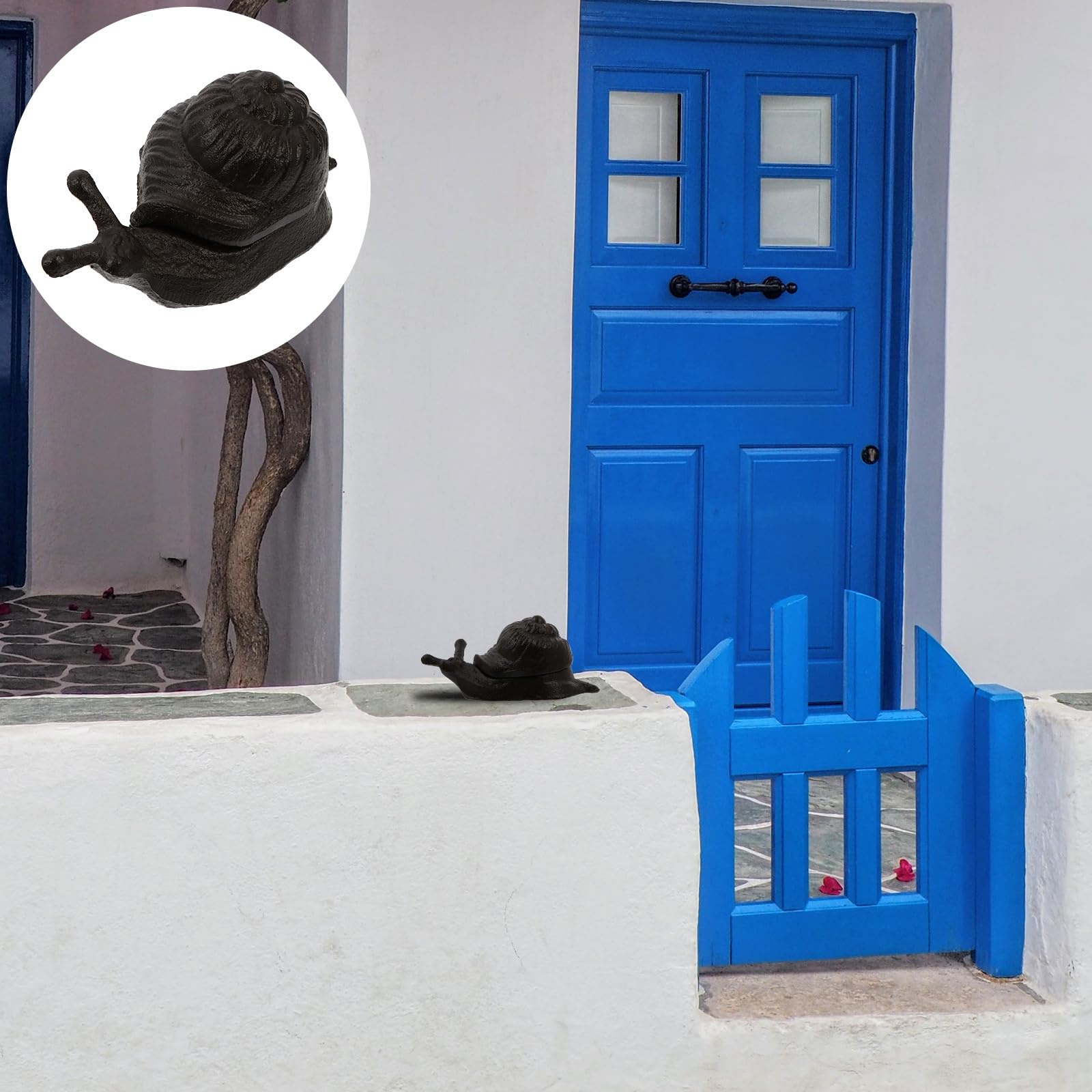 Alipis Gusseiserner Schlüsselkasten Schnecken Design Schlüsselversteck Stein Aufbewahrungsbox für Kleine Gegenstände Gartendeko Sicherer Schlüsselhalter Außen