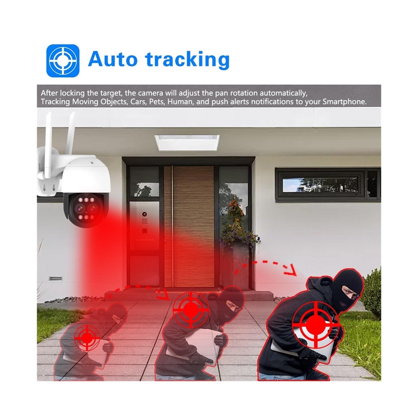 Kamera bezpieczeństwa, 4K 8MP 5MP HD CCTV System nadzoru 2-kierunkowy wodoodporny podwójny obiektyw PTZ kamera bezpieczeństwa IP 10CH P2P NVR zestaw wideo(None,8 Camera 10CH NVR)