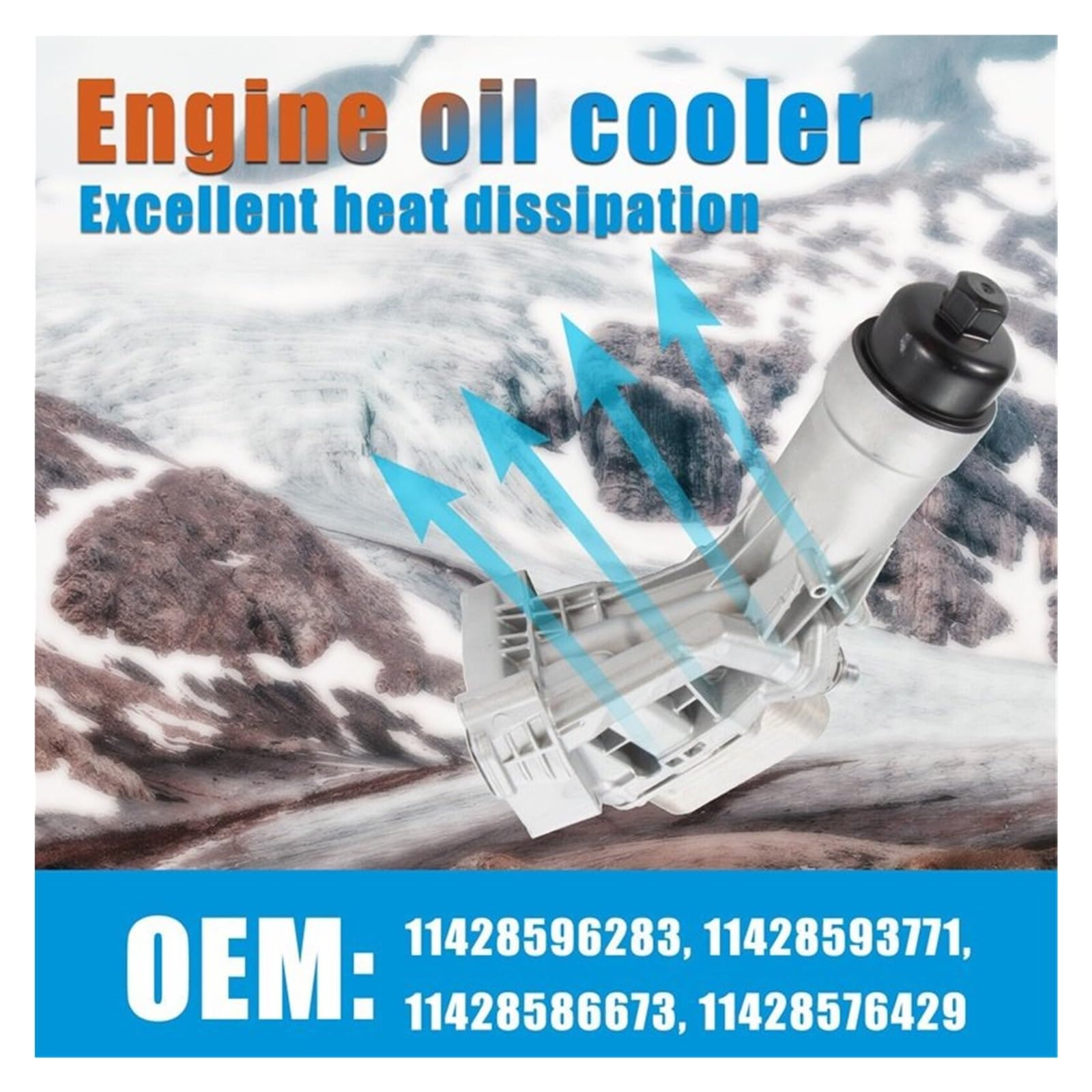 Chłodnica oleju samochodowego Pasuje do Bmw F30 230i 330e 330i GT 430i 530i 530e 740e xDrive X3 X4 B46 OE 11428596283 aluminiowa chłodnica oleju obudowa filtra Płyta chłodząca