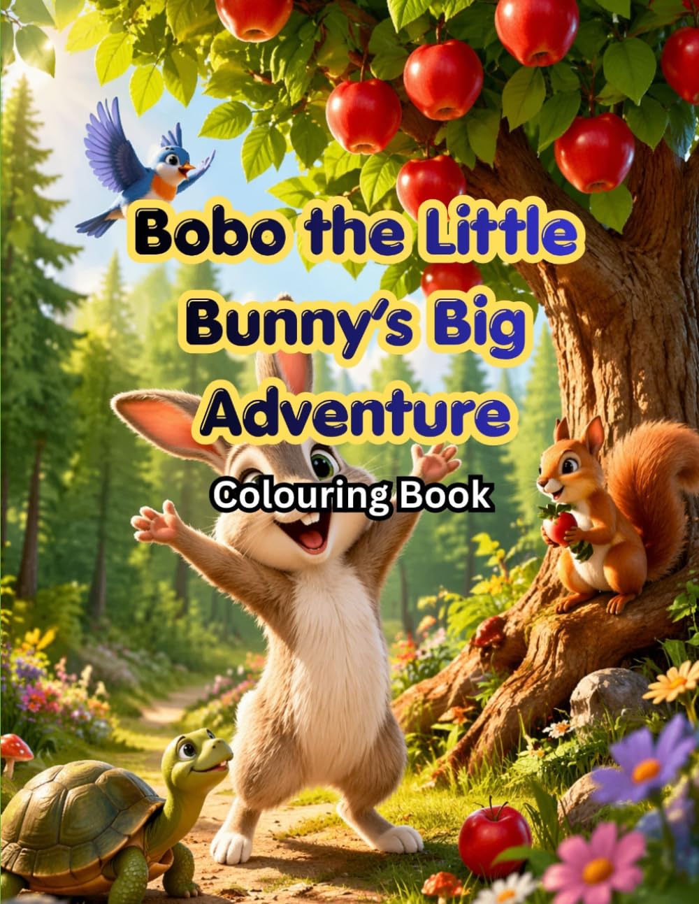 Bobo the Little Bunny’s Big Adventure: Colouring Book With Story