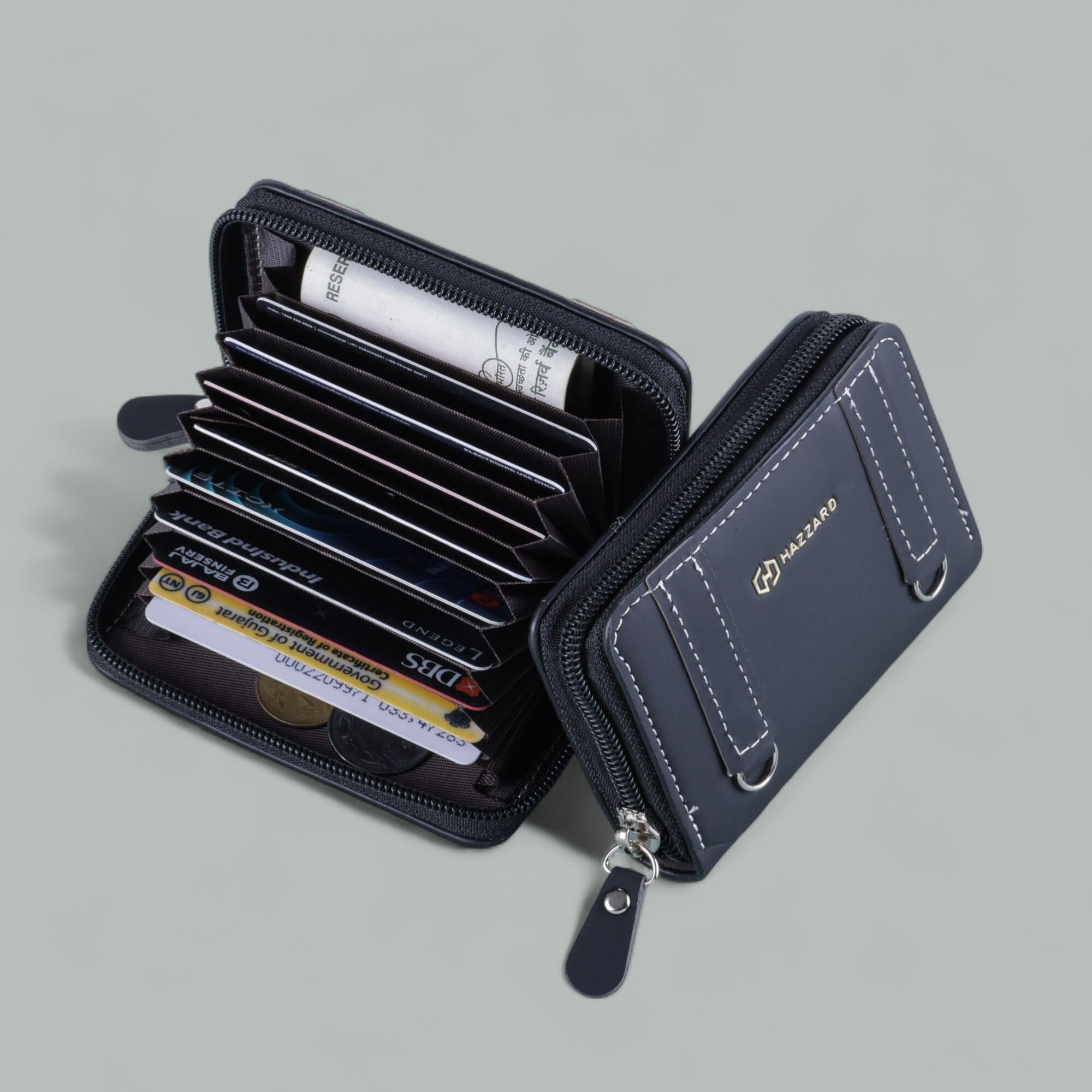 Slim Skinny Fit Card Wallet for Men and Women (207.Double Kadi Black Card)-image-42