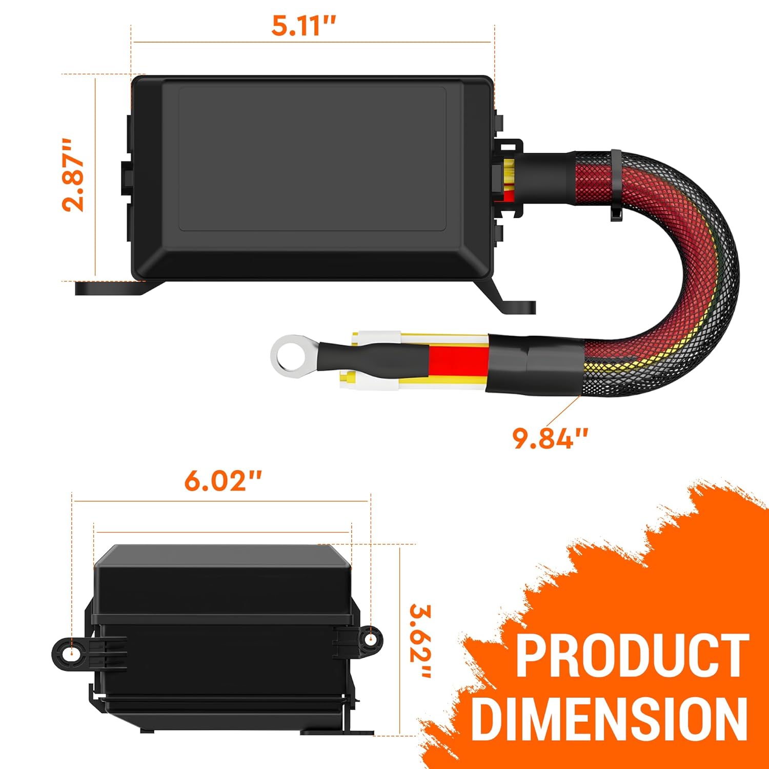 12V Fuse Relay Box 6 Way Pre-Wired Waterproof Relay Box 6 Slot ATC/ATO Fuse Relay Block Universal Relay Panel for Automotive Car Marine Boat