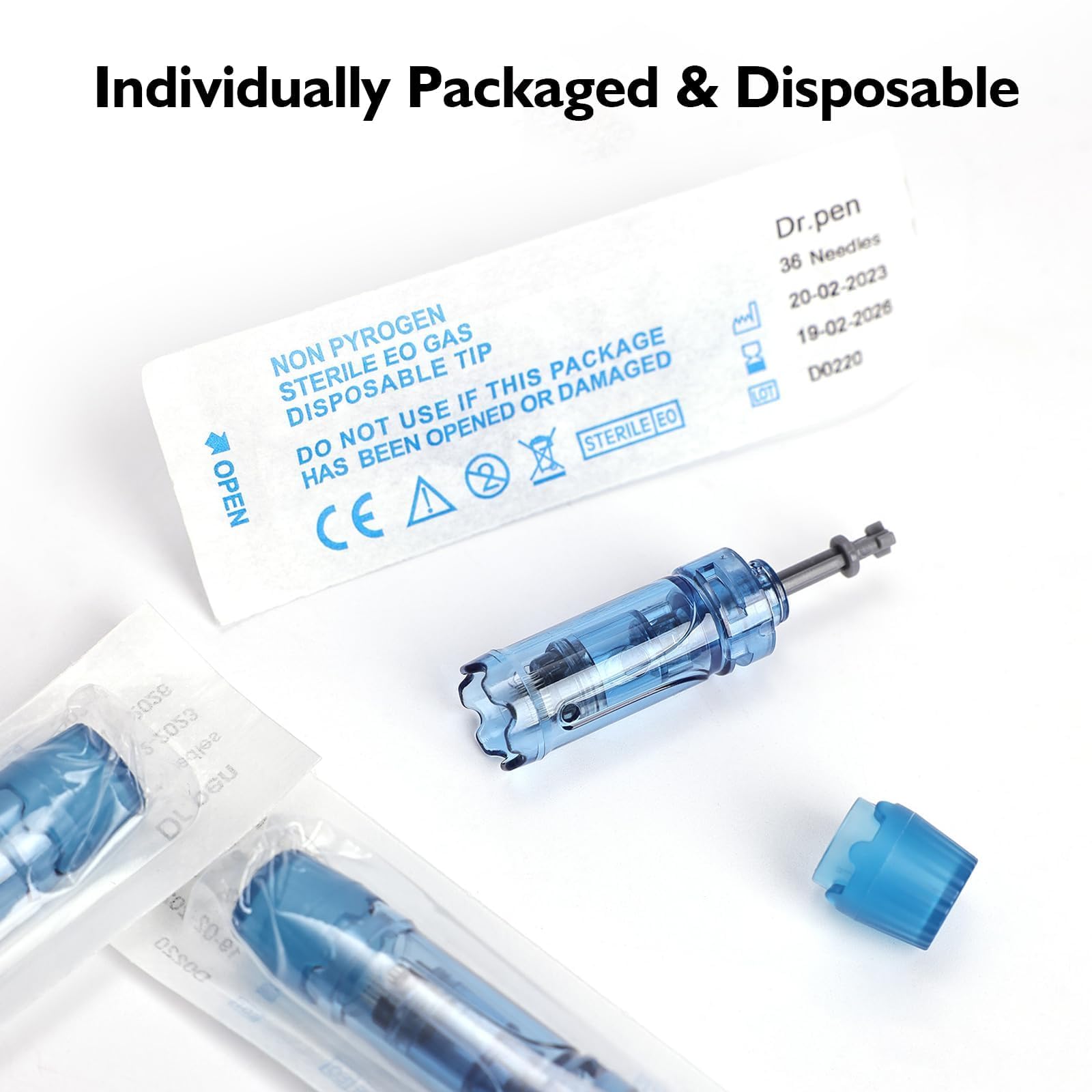Dermapen M8S Cartucce 36 Pins, 10 Pezzi Microneedling Cartridges per Derma Pen Ultima M8S A8S A9, Punte di Ricambio Monouso Autentiche per Cartucce di Aghi per Microneedling Accessori (36 Pin, 10 Pcs)