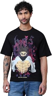 Free Authority Official Jujutsu Kaisen Choso Blood Manipulation Men Graphic Short Sleeve Round Neck Pure Cotton Oversized ... Price In India