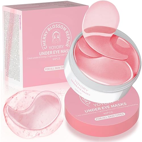 Under Eye Patches Masks - for Fine Lines with Collagen and Hyaluronic Acid, Dark Circles,Eye bags,and Fade Wrinkles, puffiness Smoothing Skin Care Treatment for Women and Men, (60 Pcs) Pink
