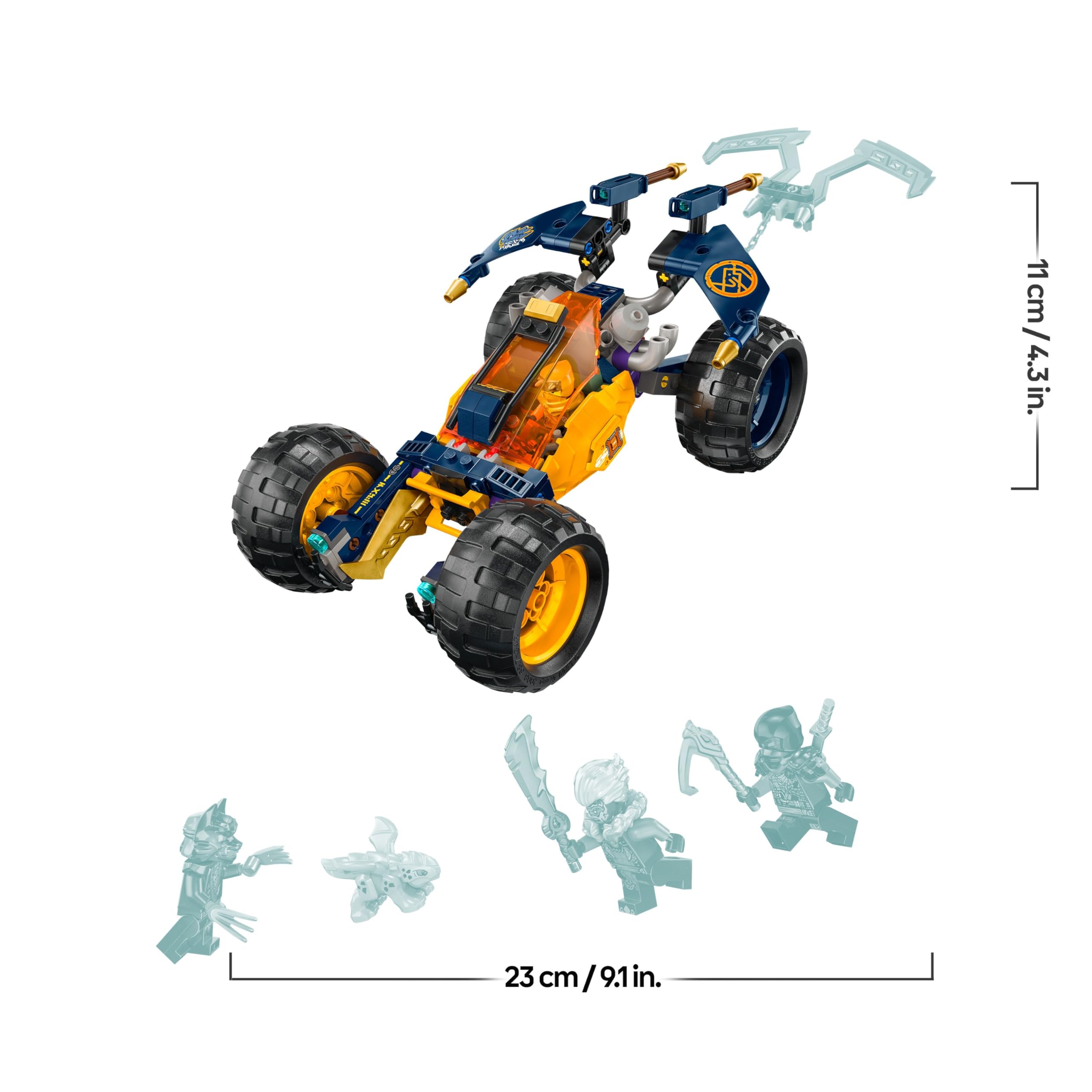Rinrin■ARGI + 4袋セット■ LEGO Ninjago Buggy Todoterreno Ninja de Arin Set de Juego de