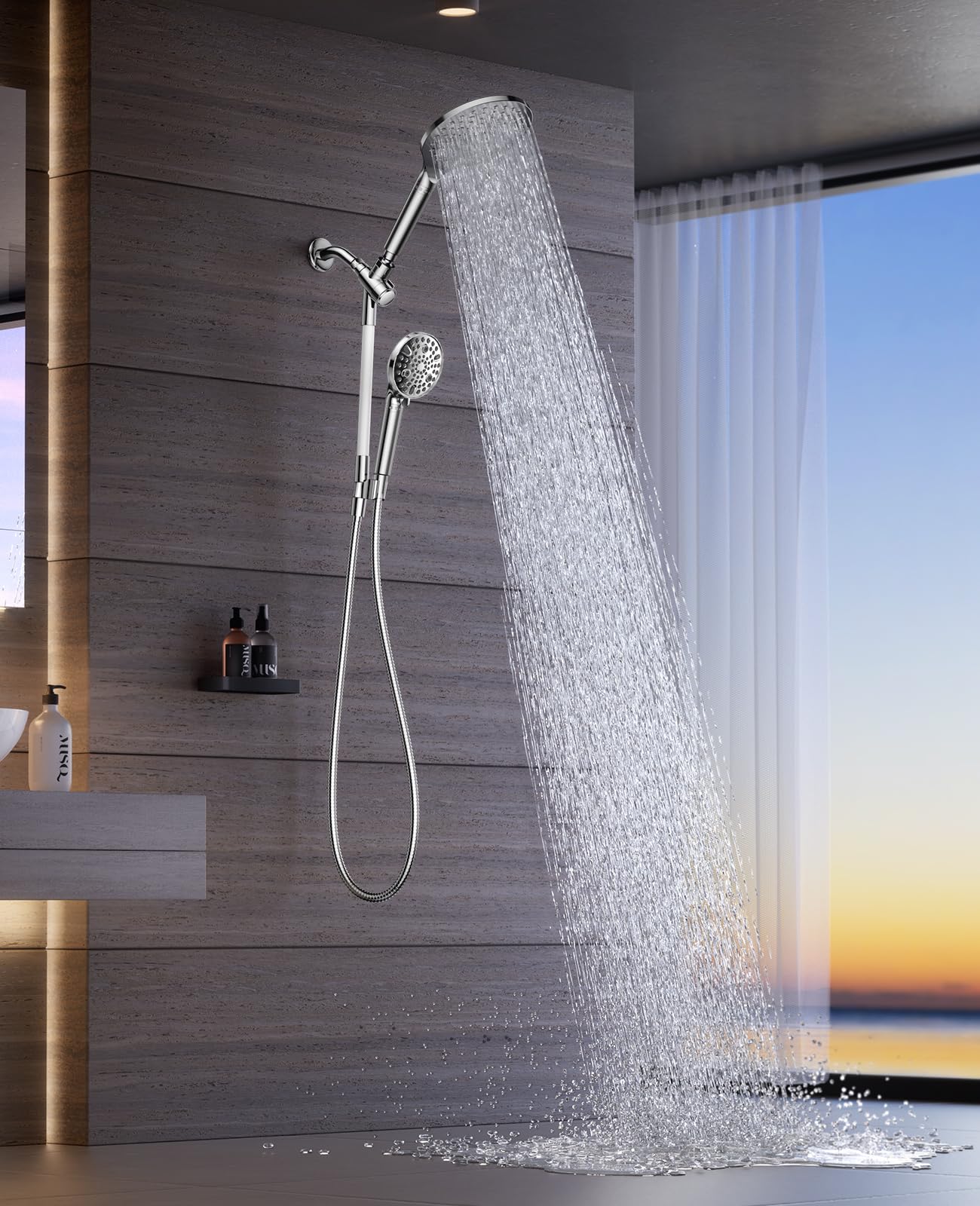 HOPOPRO Handheld Shower Head Combo - 21 Settings, Filtered -7