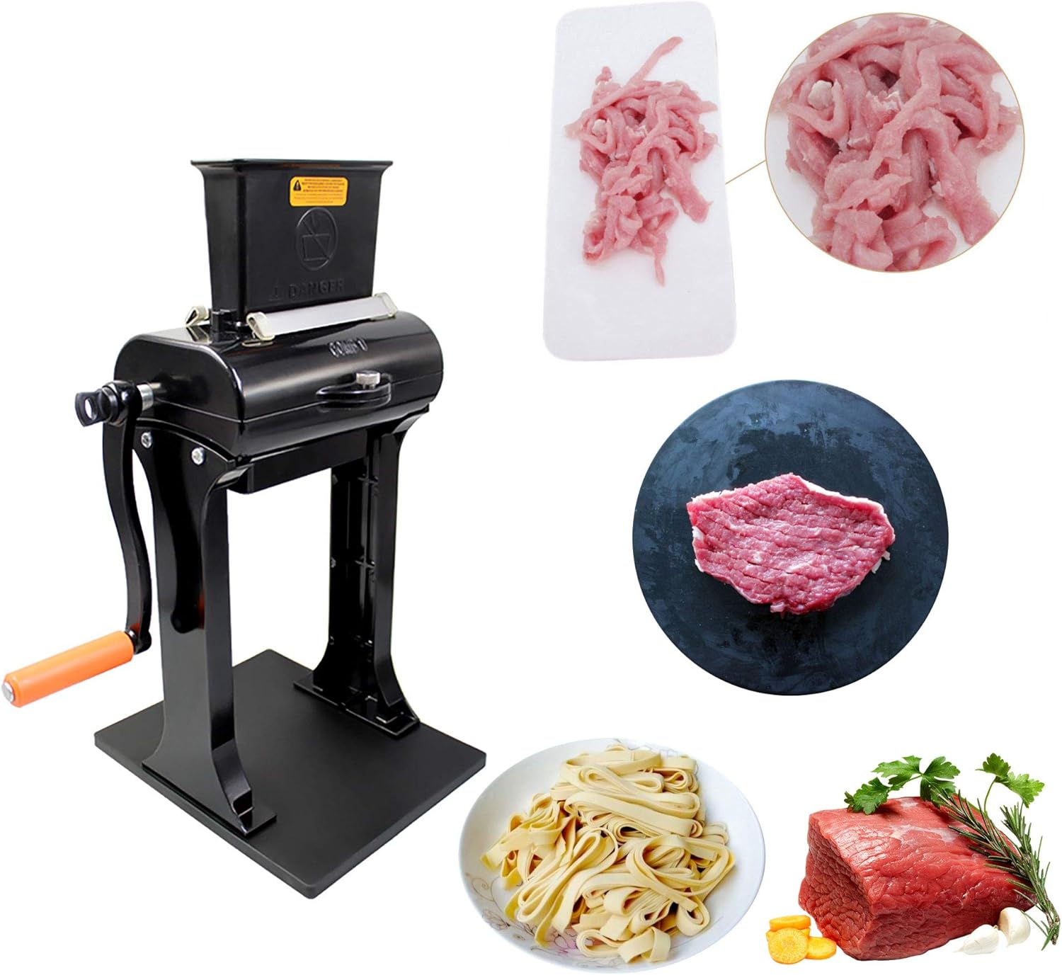 Commercial Meat Tenderizer,Manual Pork Beef Steak Tenderizer Flatten Tool,Profession Kitchen Meat Tenderizer Tool,Multifunctional Meat Cutter Slicer Machine for Restaurant,31x23x44cm
