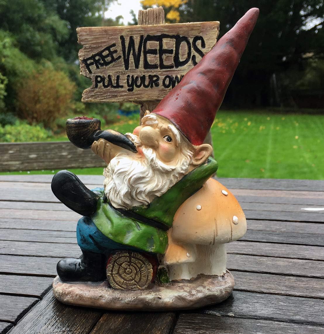 Garden Gnome Statue Ziggy the Fishing Gnome Sitter Outdoor Garden