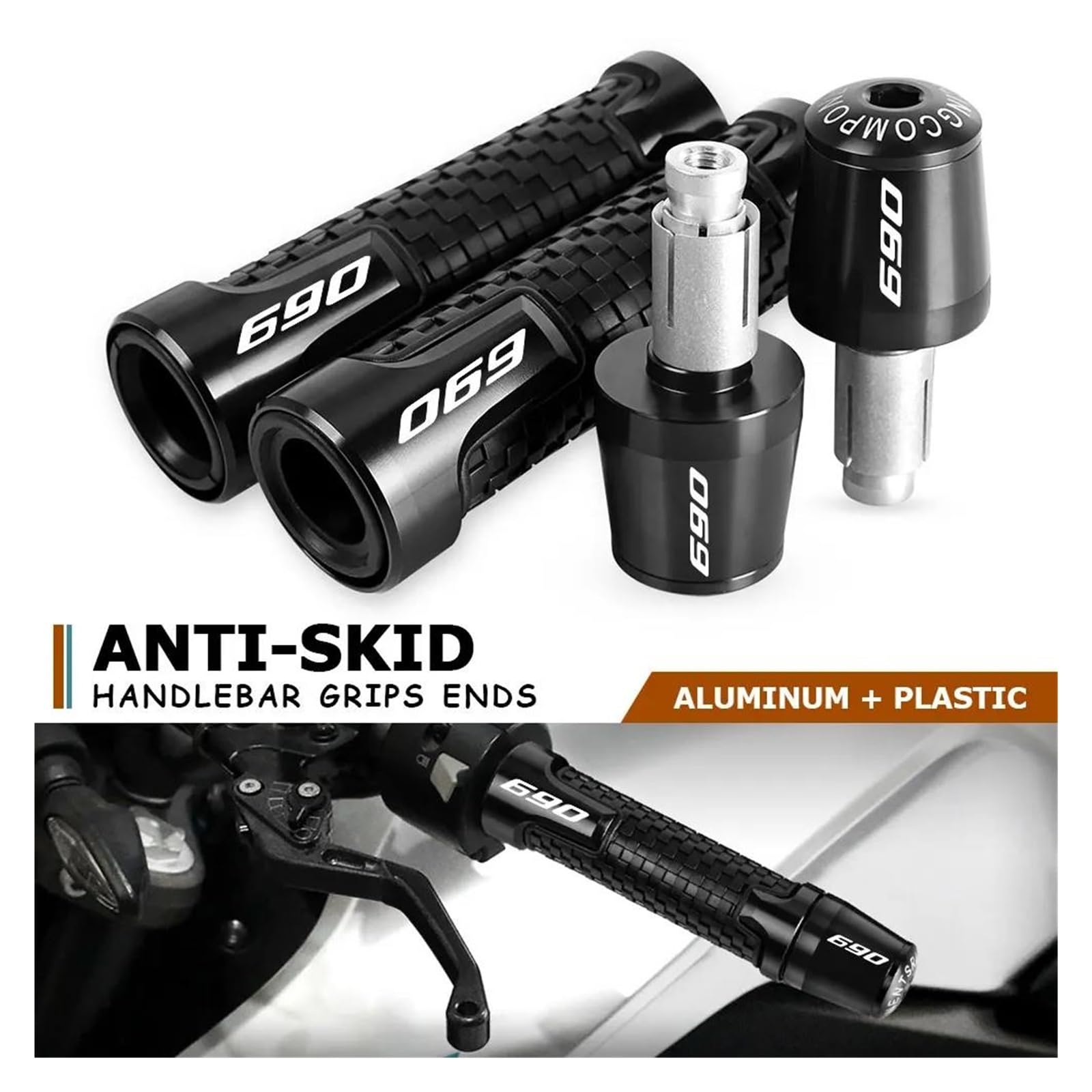 Manopole per manubrio moto 690SM 690SMC 690SMCR 2007 2008-2015 2016 2017 2018 Grip Hand Motorcycle manubrio manopole tappi terminali