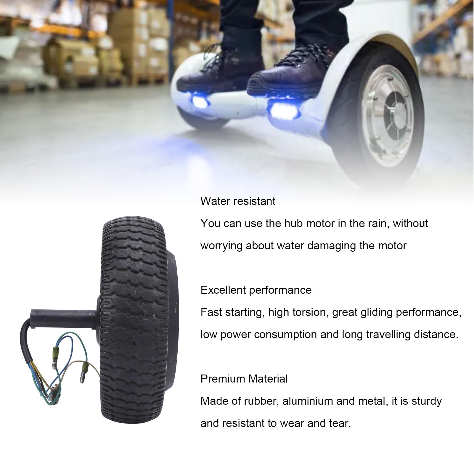 Fast Startup Long Travelling Distance 36V 200W Electric Scooter Hub Motor Replacement or DIY with IP55 For Self Balancing Scooter