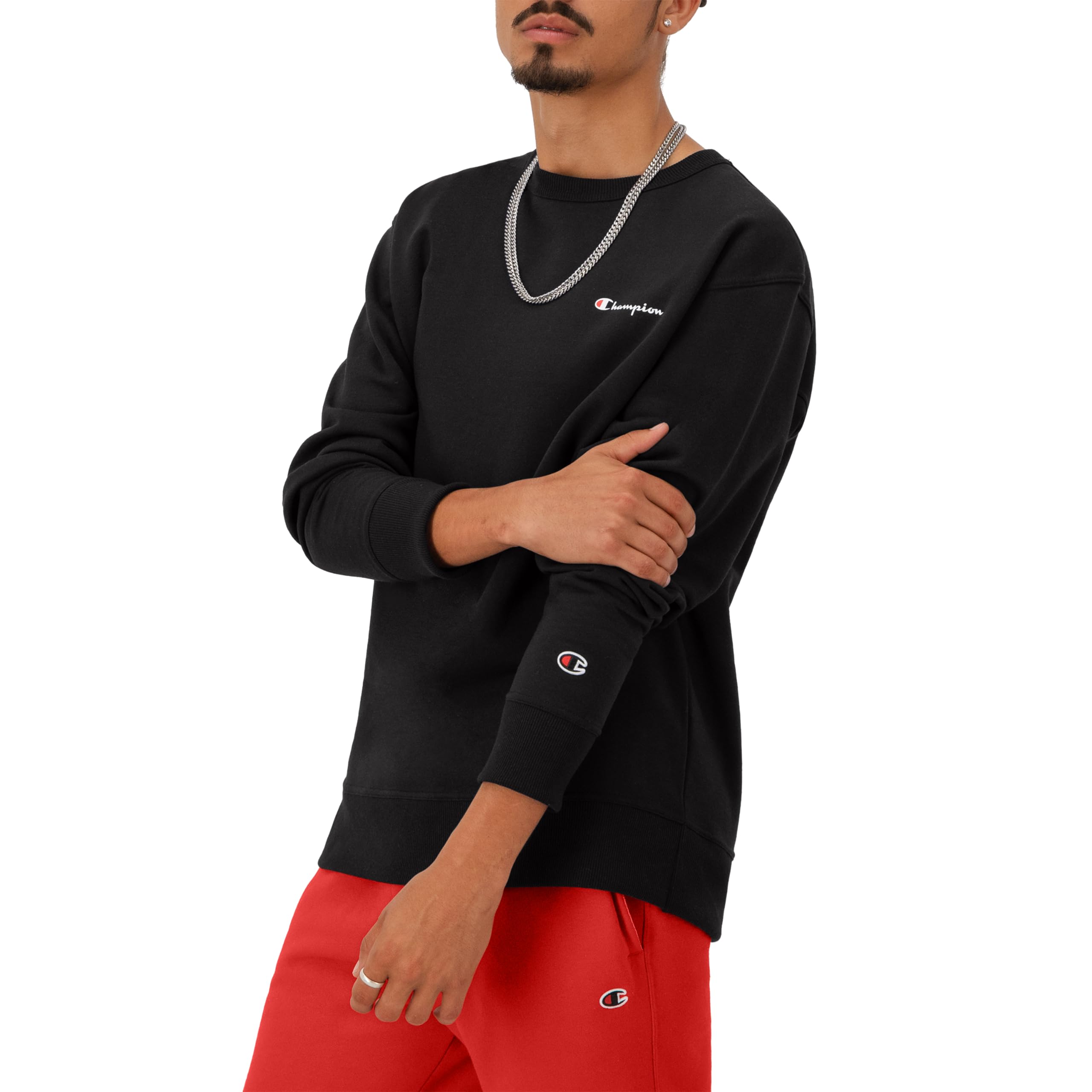 Men's Crewneck Fleece Sweatshirt, Standard Fit, Midweight, Script Logo, Available in Regular and Big & Tall