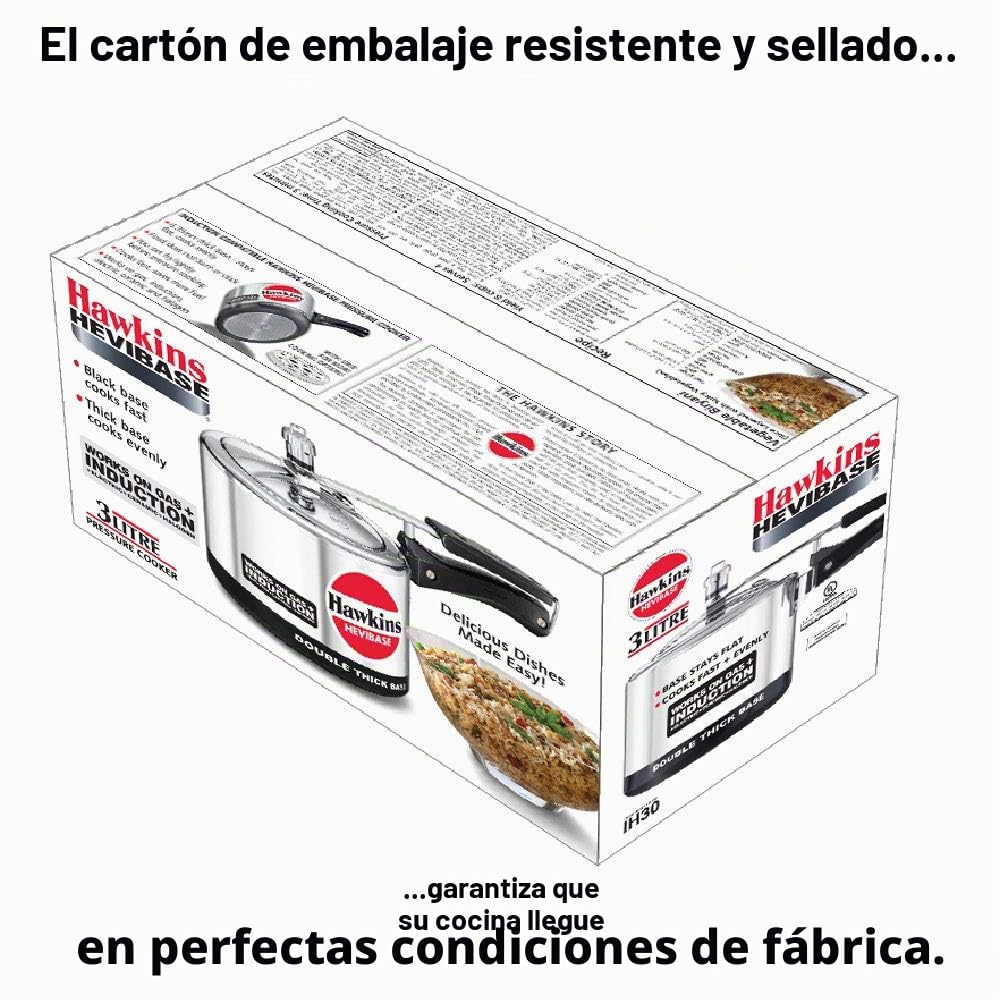 Hawkins Hevibase ih20 inducción Olla a presión, pequeño, Plata, Aluminio, Plateado, 3-Litre