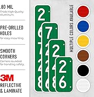 Vista 2 de Señal de dirección 911, señal reflectante vertical personalizada de emergencia para buzón, ideal para entrada, edificios de múltiples