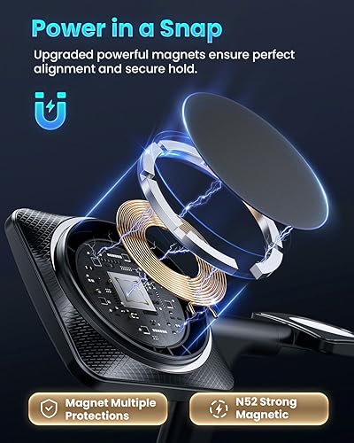 Miniatura 3 de Soporte de carga plegable 3 en 1 para MagSafe estación de carga inalámbrica JoyGeek para iPhone 15141312 Pro Max Plus Mini, base magnética Mag-Safe