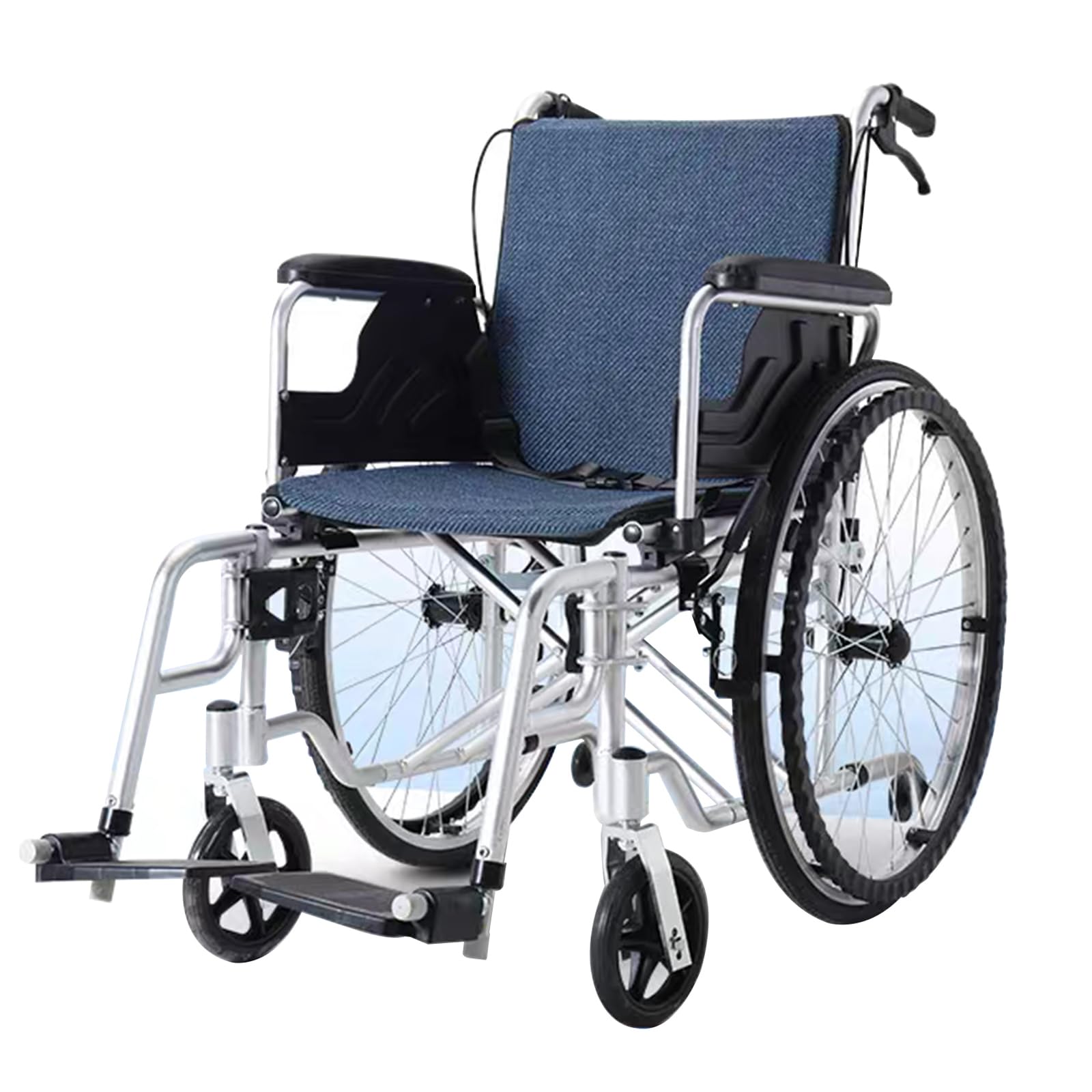 Sedia a rotelle Pieghevole - Carrozzina disabili ad autospinta,Sedia A Rotelle Pieghevole Leggera in Alluminio,Sedia a rotelle da transito,Sedile 45cm