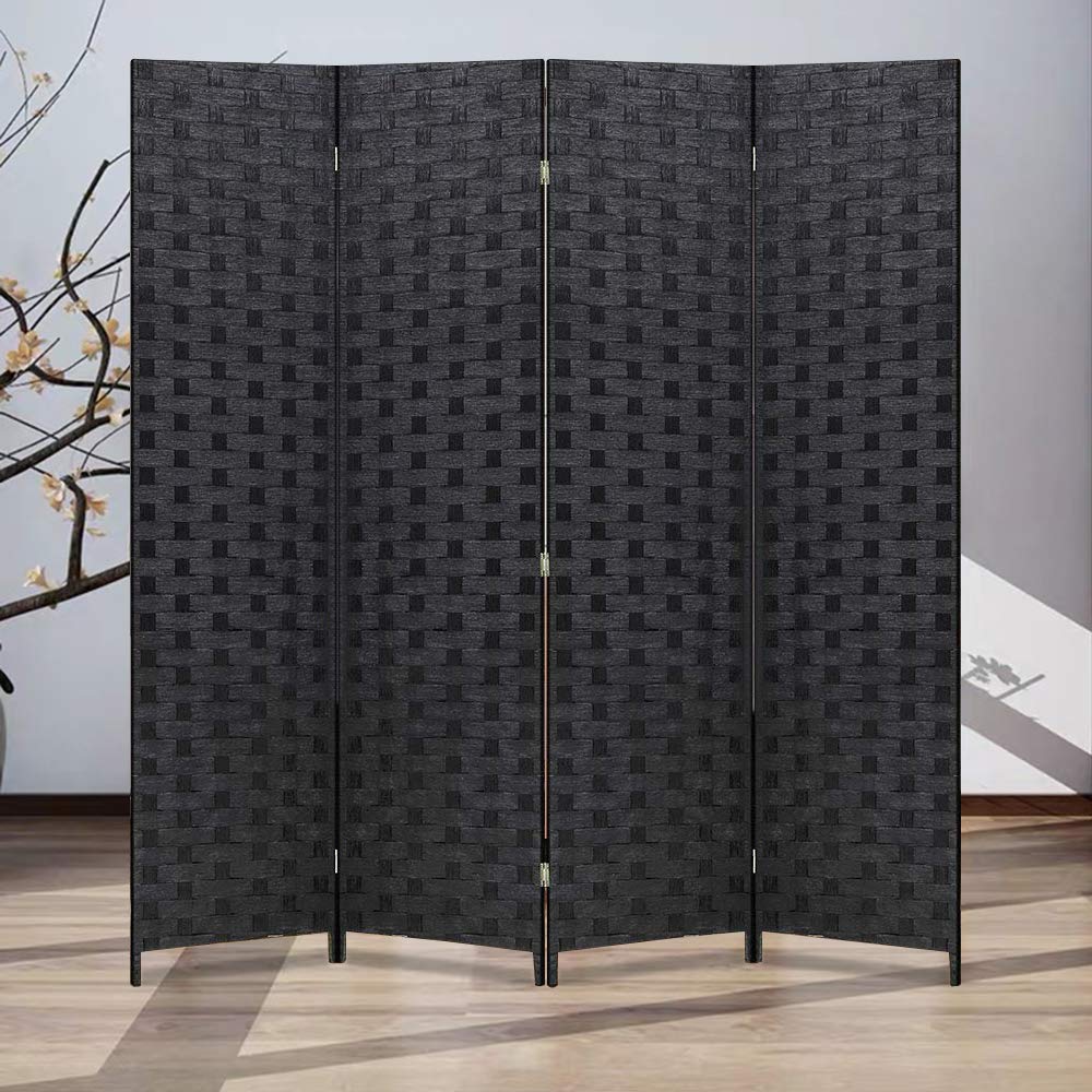 Buy 6FT Wood Room Divider and Folding Privacy Screens 4 Panel Room