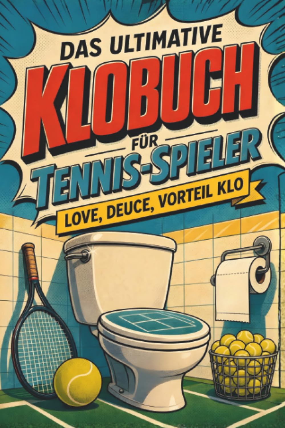 Das ultimative Klobuch für Tennis-Spieler: Love, Deuce, Vorteil Klo. Lustiges Geschenk für Tennis-Spieler, Matchball und Grand-Slam-Träume
