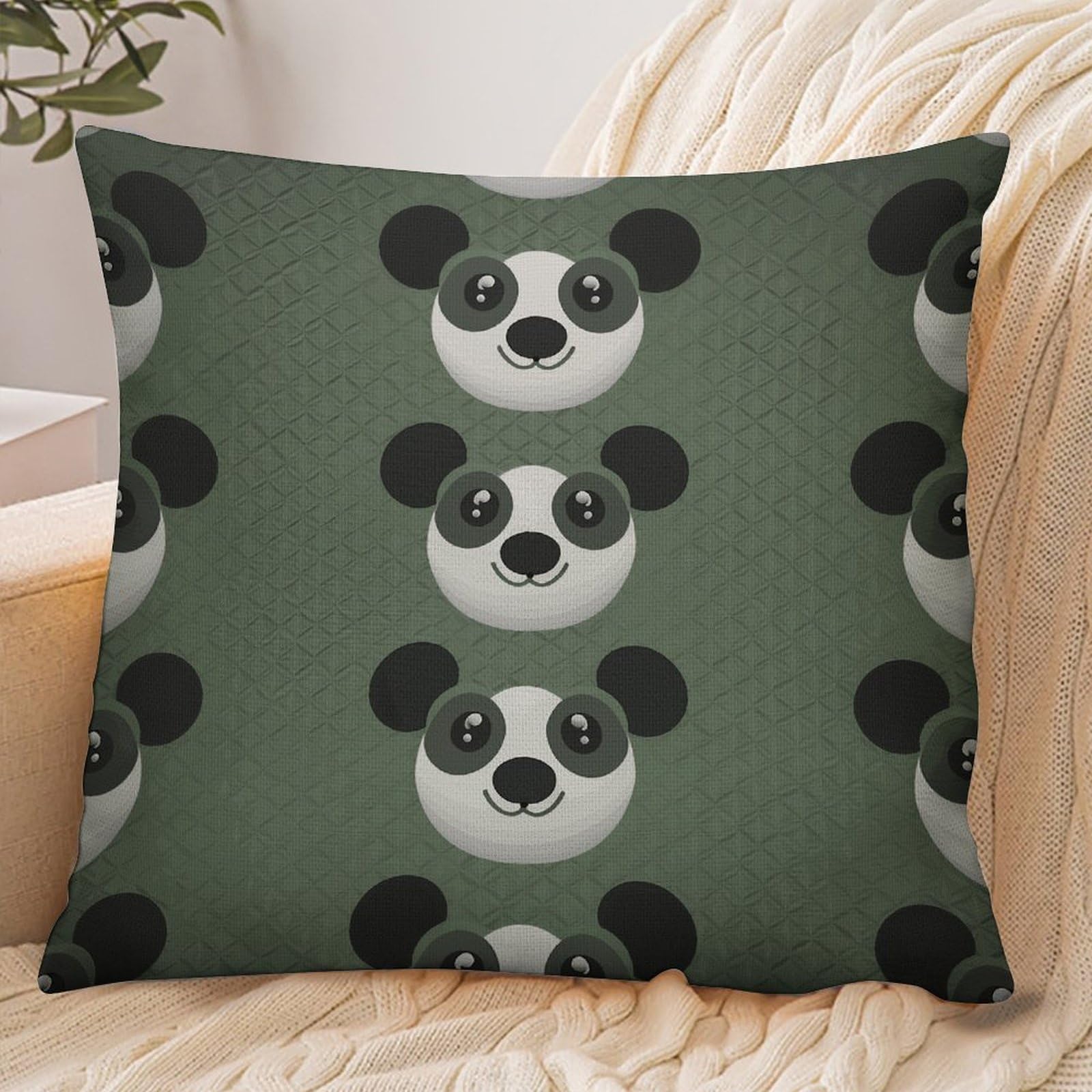 Fekiloot Style Funny Panda Pillowcase Pillow Sham Pillow Case