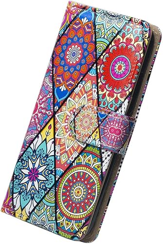 Miniatura 8 de Bcov Funda para Moto E 2020, funda para Motorola E, estilo floral de mandala, de piel, con tarjetero y soporte para ranura para tarjetas, soporte