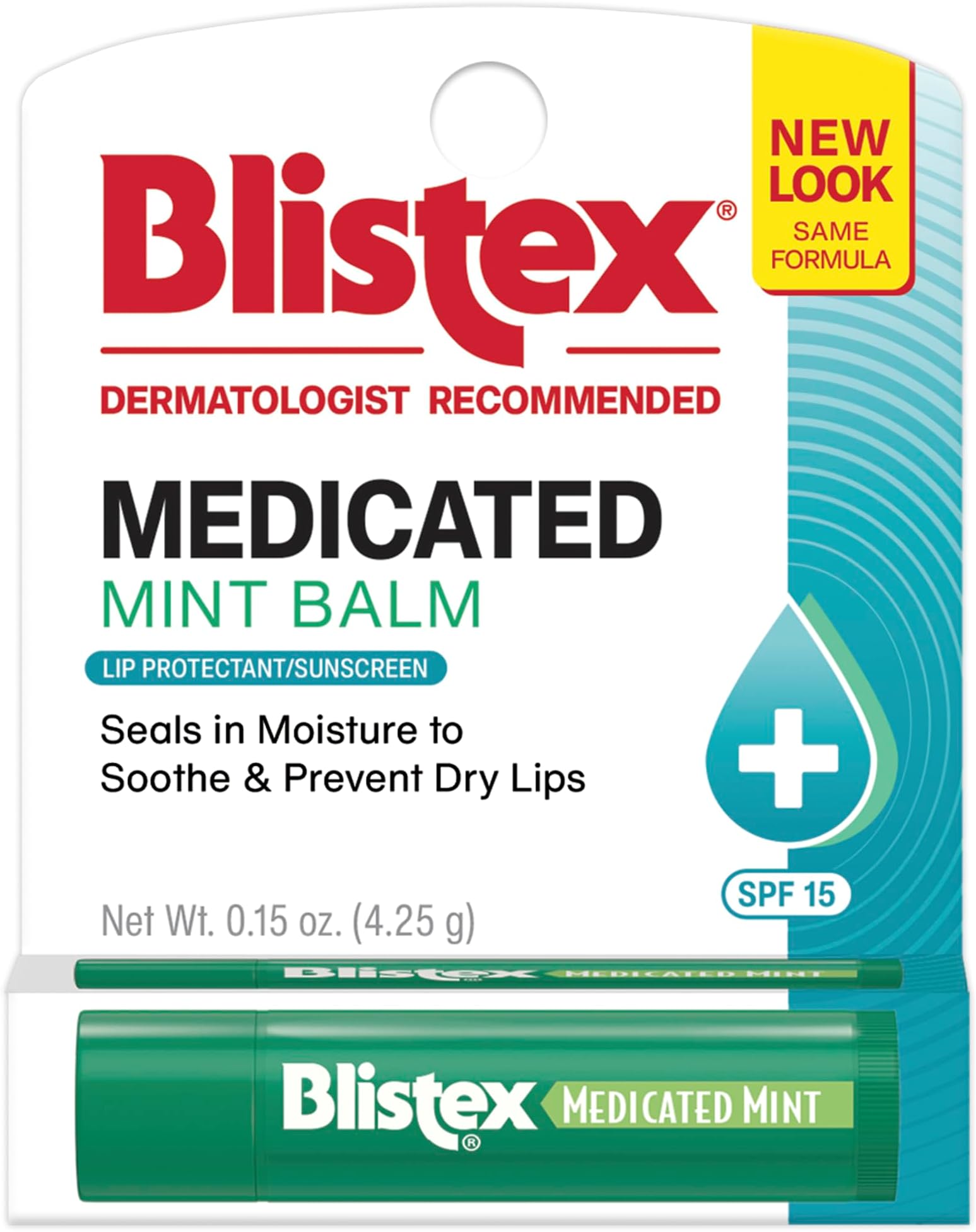 Medicated Mint Lip Balm, 0.15oz