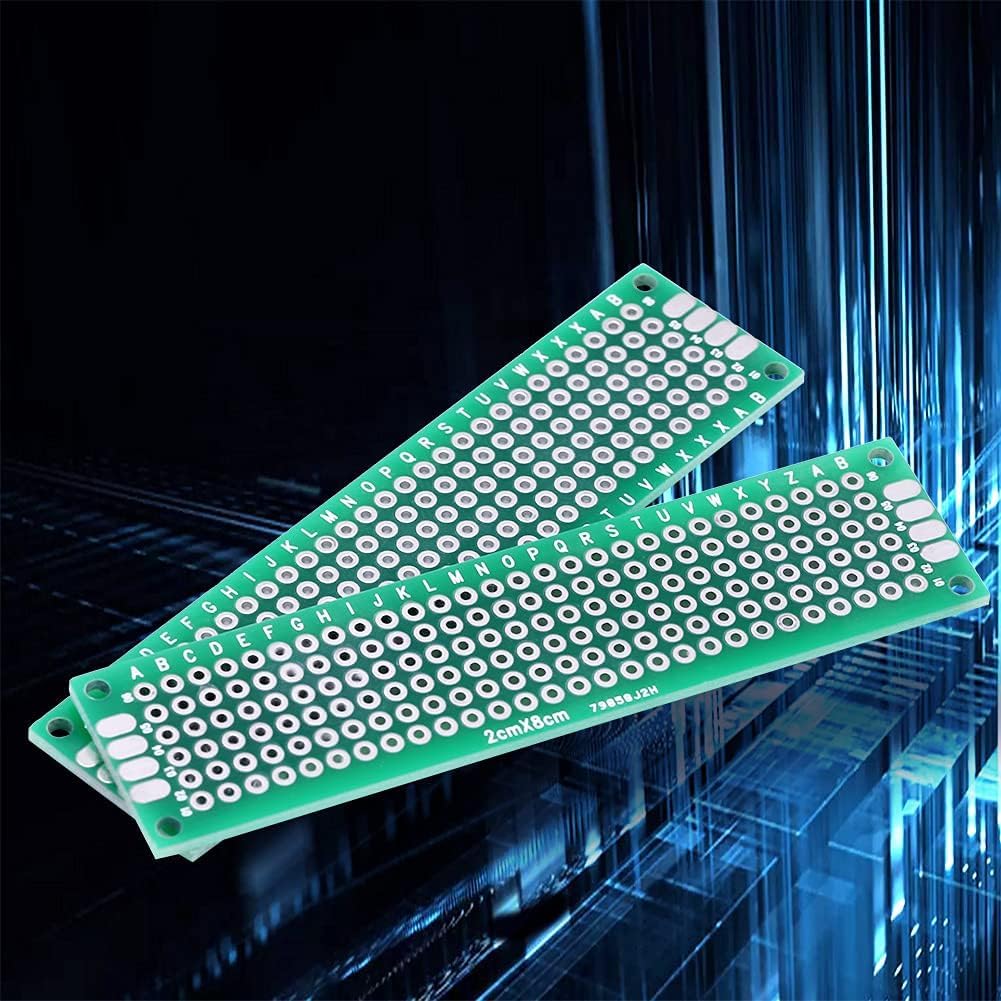 10pcs Kit Scheda a Circuito Stampato Universale 2x8cm Double Side PCB Board Prototype Board Prototype per Saldatura Fai da Te