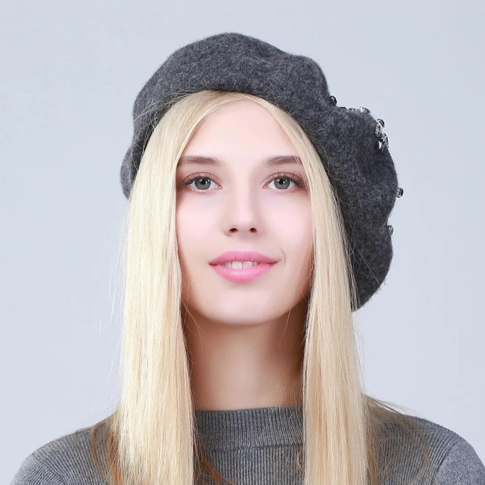 Czapki Czapki Skullies Czapki Beanie Czapka Beret Czapka Zimowa Kwiatowa Dzianinowa Czapka Artystyczna Femme Zwykła Czarna