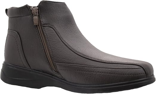 Scarpe stivaletti uomo casual marrone invernali sneakers polacchine con  pelliccia interna (45) : Amazon.it: Scarpe e borse