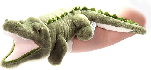 The Petting Zoo Peluches de marionetas de mano de cocodrilo, regalos para niños, títeres de marioneta, marionetas interactivas de cocodrilo, juguete