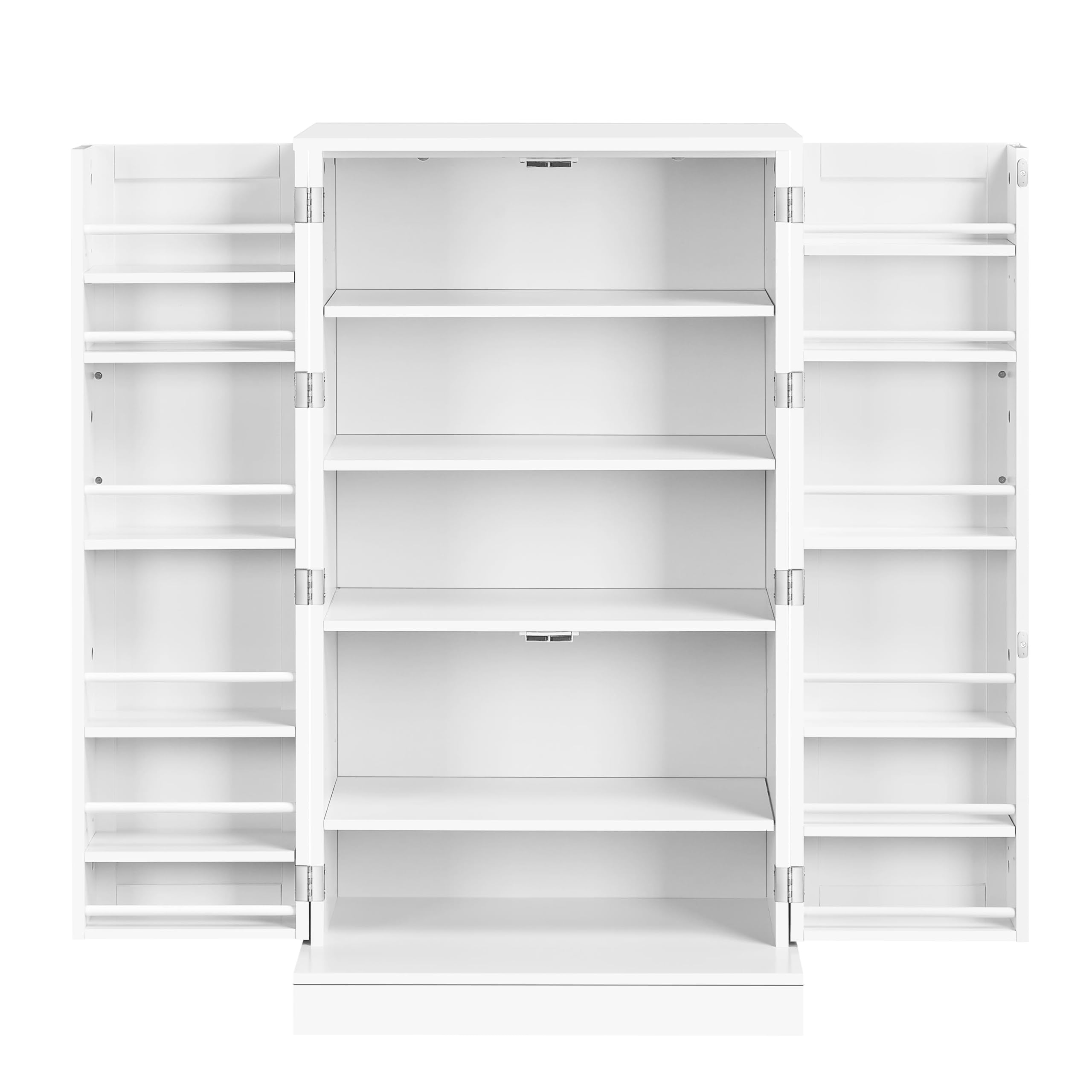 Yaheetech Storage Cabinet, Pantry Cabinet Cupboard with Door and Adjustable Shelves, Freestanding Utility Storage Cabinet for Dinning Room/Living Room, White