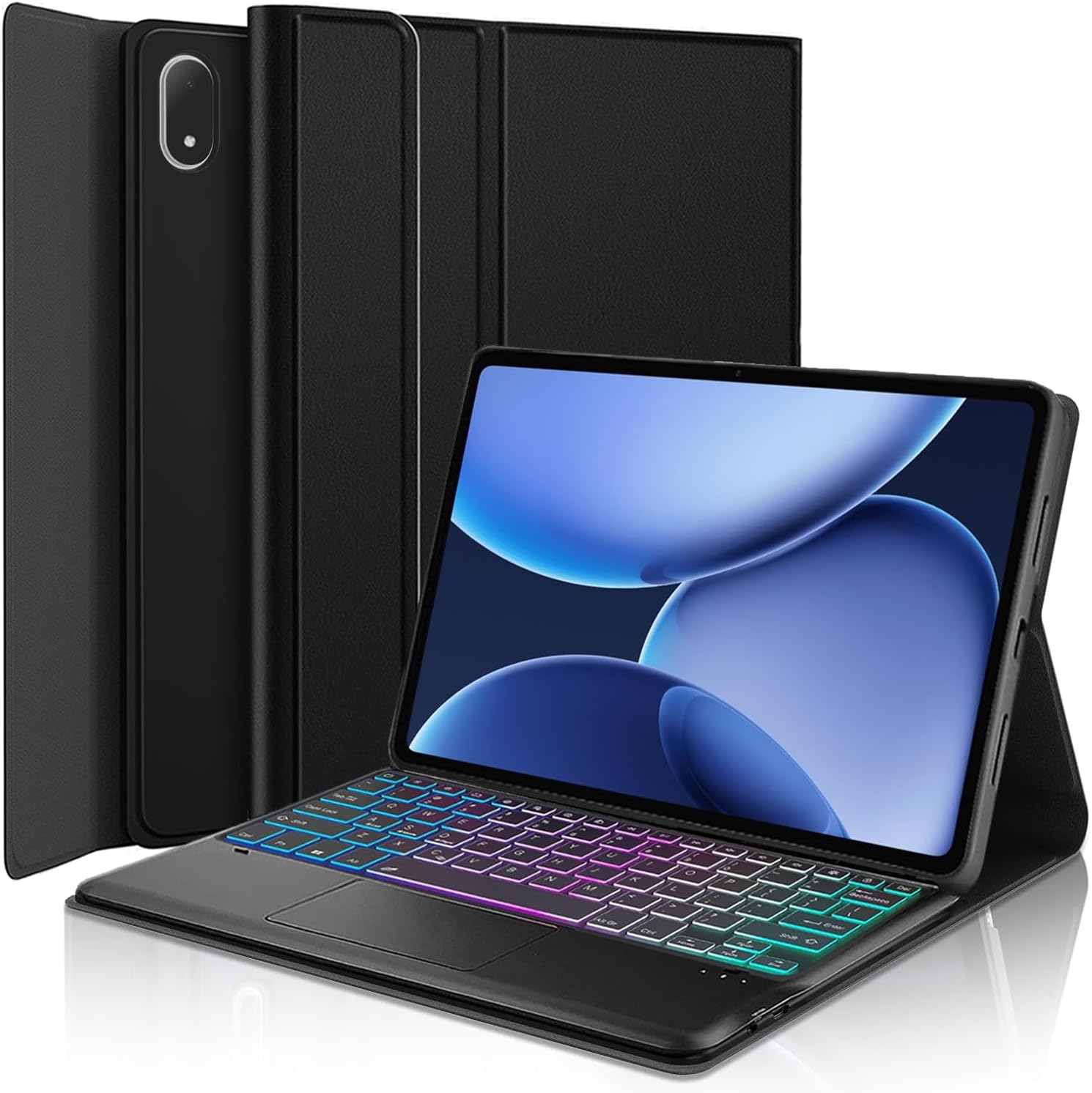 Touchpad Keyboard Case for OnePlus Pad 3 13.2 Inch (2025), 3-Zone Backlight Detachable Wireless Trackpad Keyboard with PU Premium Folio Case for 13.2” OnePlus Pad 3 2025 Tablet