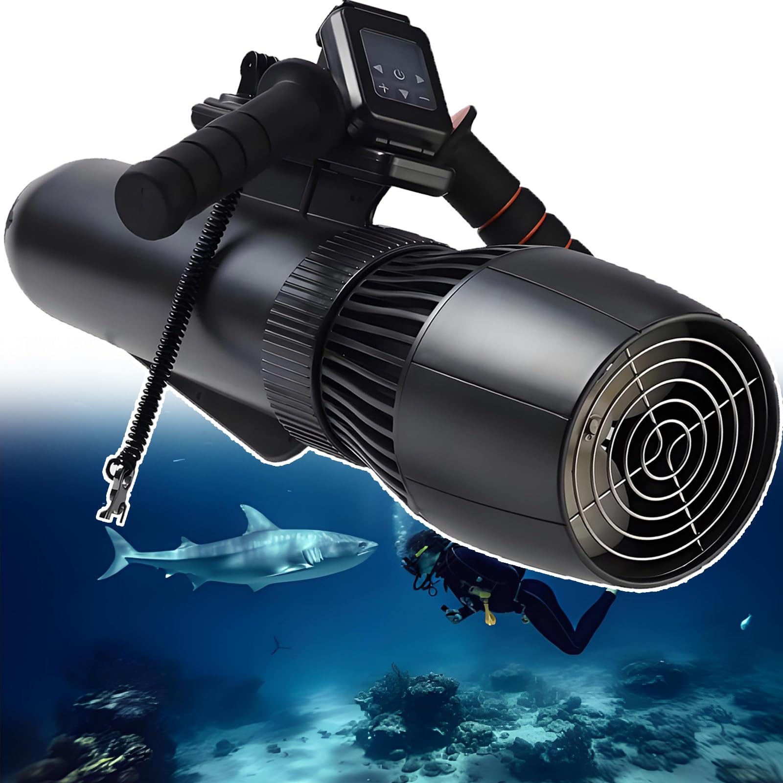 Elektryczny Skuter Podwodny Do Nurkowania, Silnik Sup 500 W Dla Dorosłych, 3-7 Km (1,87-4,4 Mil/H)/H, Zasięg 120 Minut, Głębokość Nurkowania 40 M, Skuter Basenowy 10000mAh