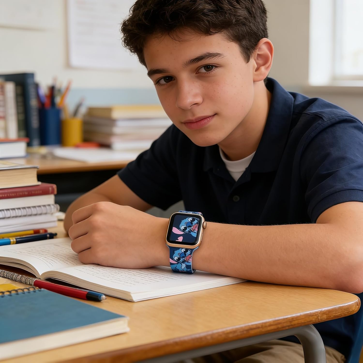 Cute Cartoon Design Pattern Printed Bands Compatible with Apple Watch Band 38mm 40mm 41mm, Grade Soft Silicone Sports Wristband Strap for iWatch Ultra SE & Series 11/10/9/8/7/6/5/4/3/2/1 image 2