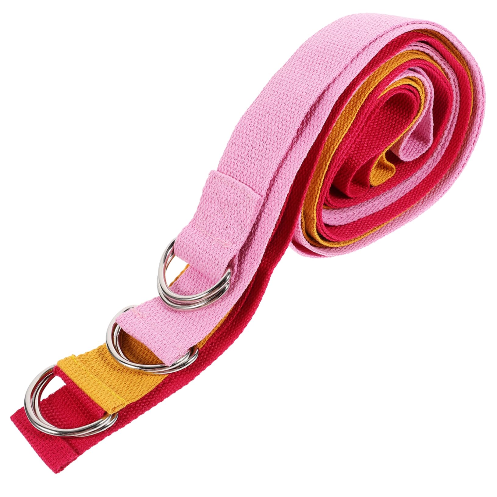 Mikikit Yoga Straps for Stretching Professional Exercise Band Metal d Ring Multi-purpose Fitness Band