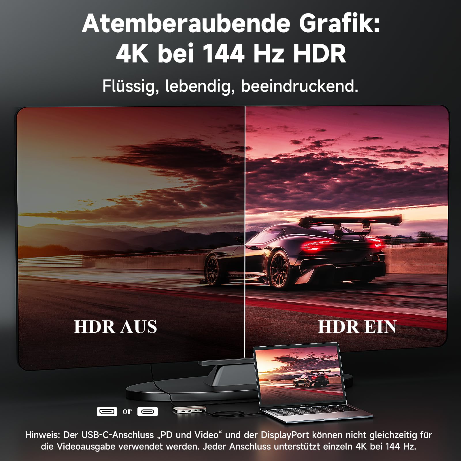WAVLINK Videoaufnahmekarte,4K@30Hz Loop Out,Einzelanzeige 4K@144Hz | 100W PD, HDMI-Aufnahmekarte für Streaming, kompatibel mit PS5/Xbox/Switch & OBS, Windows und Mac nutzbar