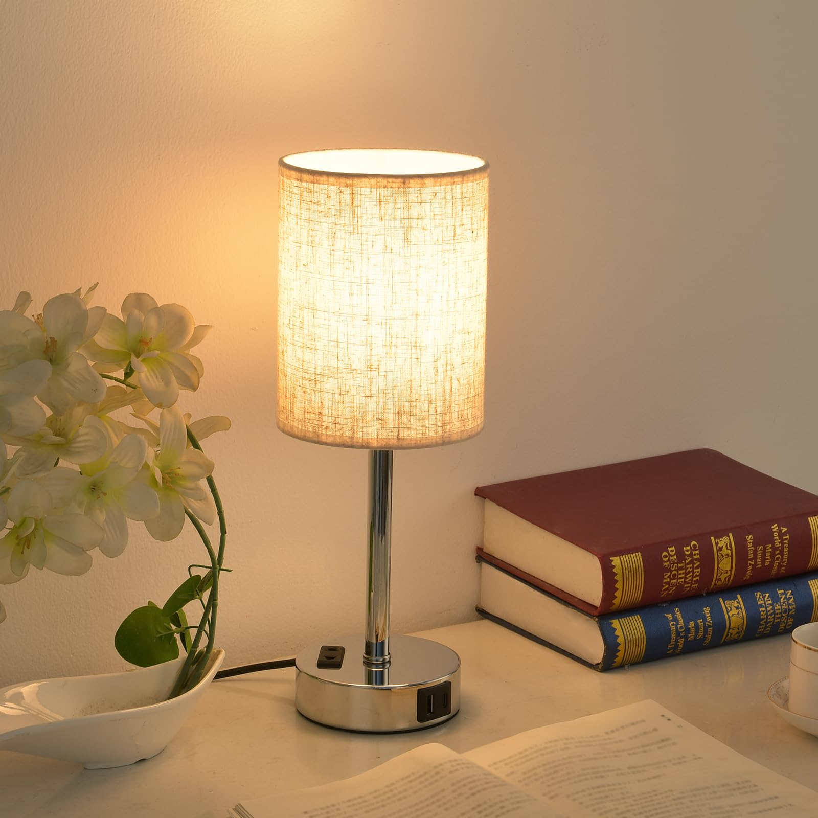 Set di 2 lampade da comodino dimmerabili touch con funzione di