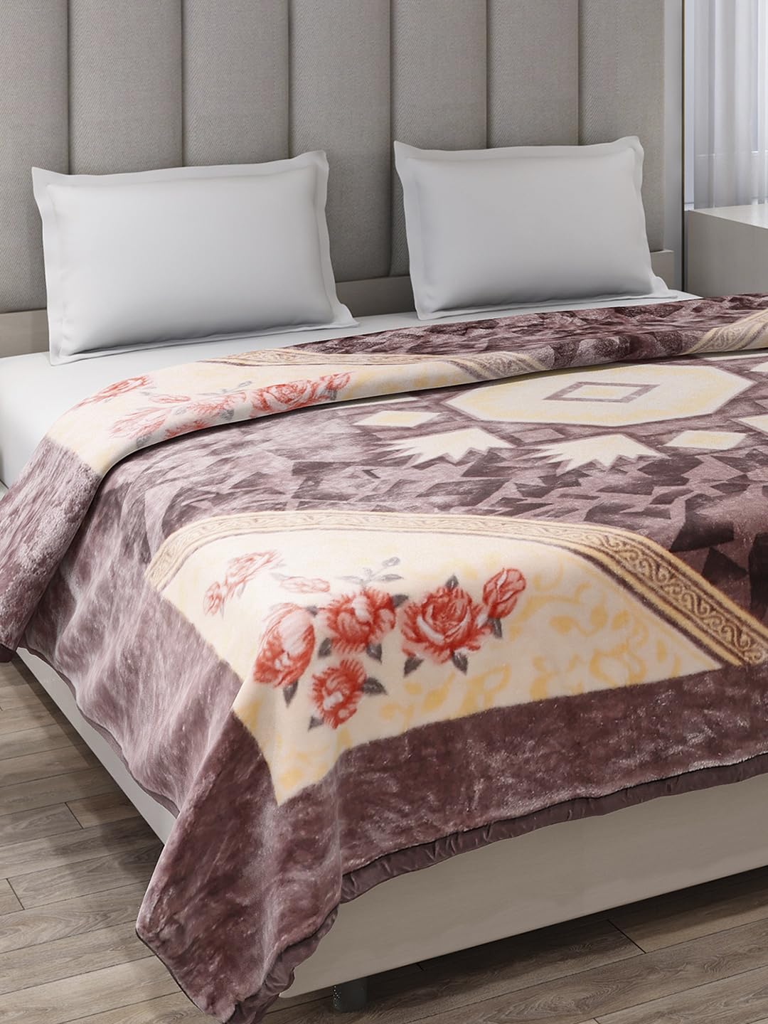 Monte Carlo Dubble Bed Winter Blanket Regal 1 Ply Box Pack 500 GSM, (230x210 CM), Chocolate Brown-image-14
