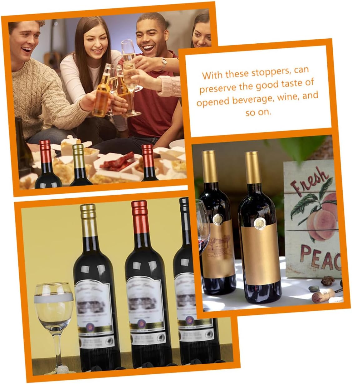jojofuny Wine Bottle Heat Shrink Caps Pvc Seal Film 60pcs Set Wine Bottle Stopper Shrink Wrap Covers for Home Brewing Sealing