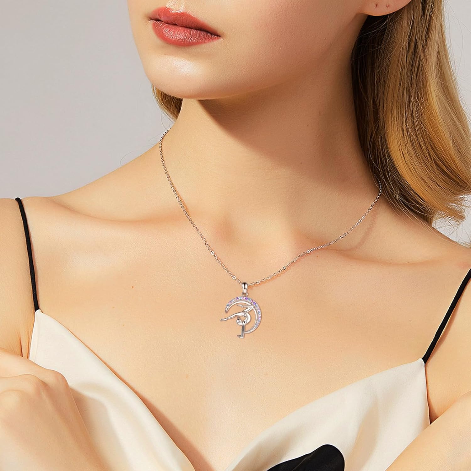 Gymnastics Necklace Sterling Silver - Gymnast Heart Pendant Inspiration Sport Ballerina Jewelry Gift Birthday Christmas - Image 5